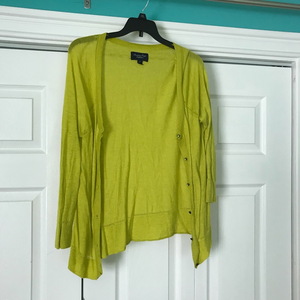Lime green cardigan